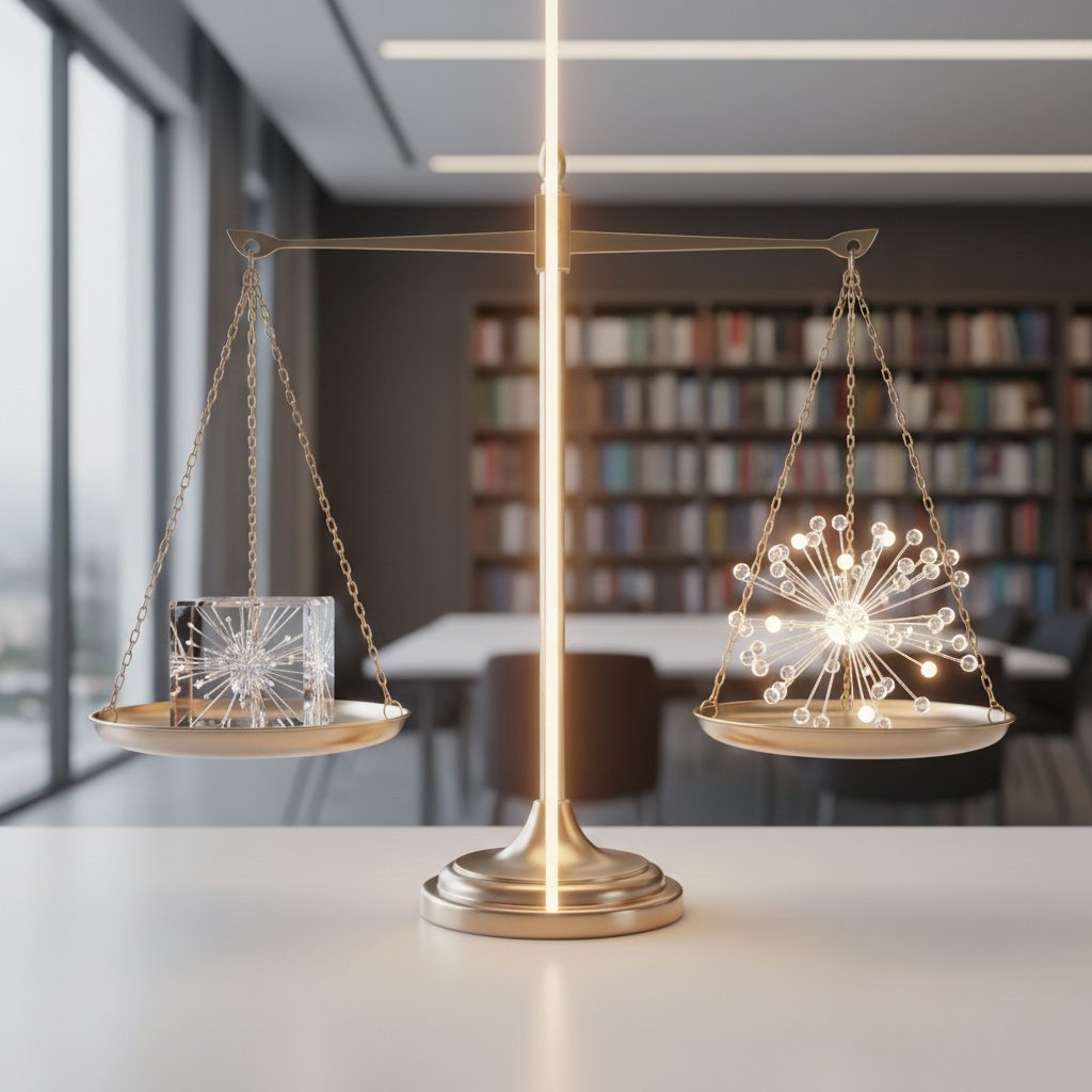 Visual metaphor comparing direct harm (cracked cube) and indirect harm (shattered network) under the new UAE Civil Liability Law.