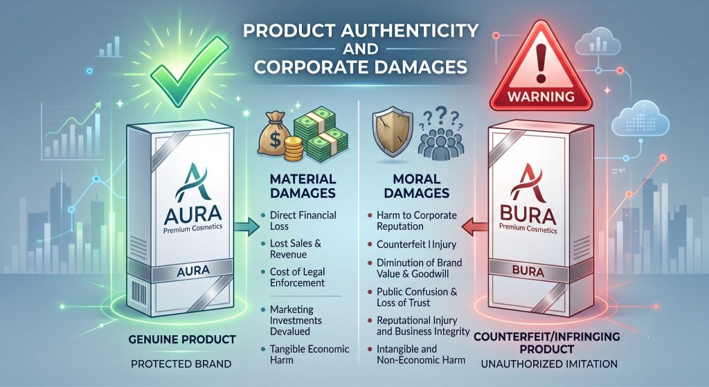 No moral damages for corporate entities without statutory basis in trademark infringement disputes.